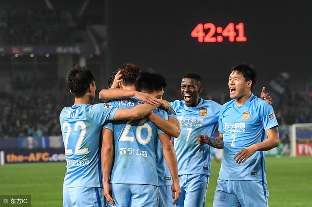 江苏苏宁主场大胜青岛黄海，继续追赶前四的简单介绍